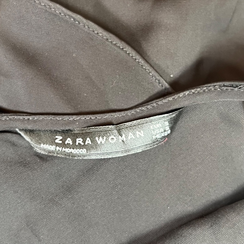 Zara Women Black Layered One Shoulder Dress Size Small - Picture 6 of 13